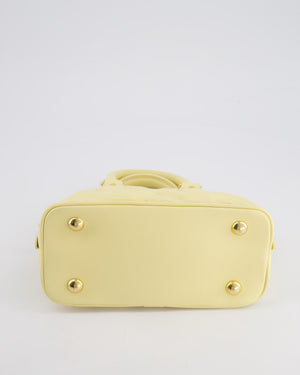 Louis Vuitton Pastel Yellow Quilted Monogram Leather Alma BB Bag with Gold Hardware