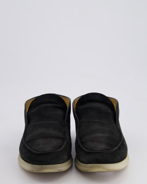 *FIRE PRICE* Loro Piana Navy Suede Open Walk Shoes Size EU 40