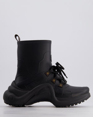 Louis Vuitton Black Archlight Rubber Boots Size EU 37