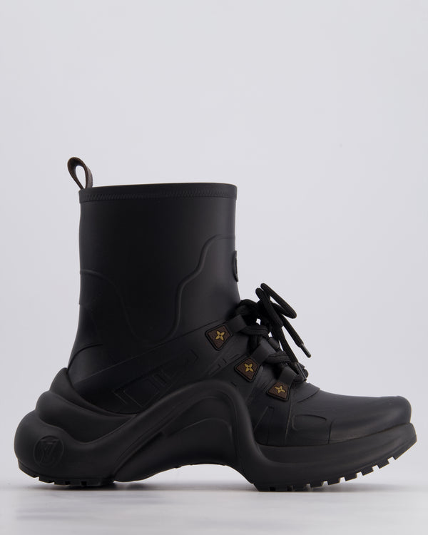 Louis Vuitton Black Archlight Rubber Boots Size EU 37
