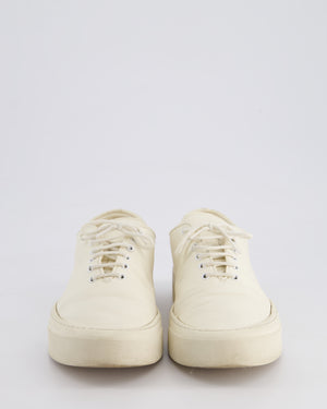 The Row White Marie H Lace-Up Leather Sneakers Size EU 39 RRP £800