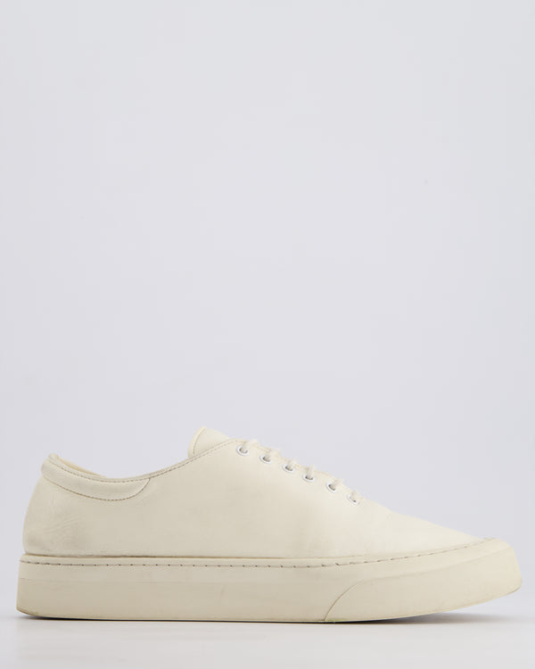 The Row White Marie H Lace-Up Leather Sneakers Size EU 39 RRP £800
