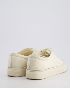 The Row White Marie H Lace-Up Leather Sneakers Size EU 39 RRP £800