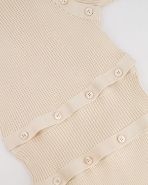 Hermès Cream Robe Modulable Dress with Button Details Size FR 38 (UK 10) RRP £4,000