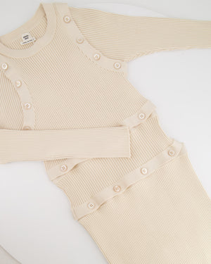 Hermès Cream Robe Modulable Dress with Button Details Size FR 38 (UK 10) RRP £4,000