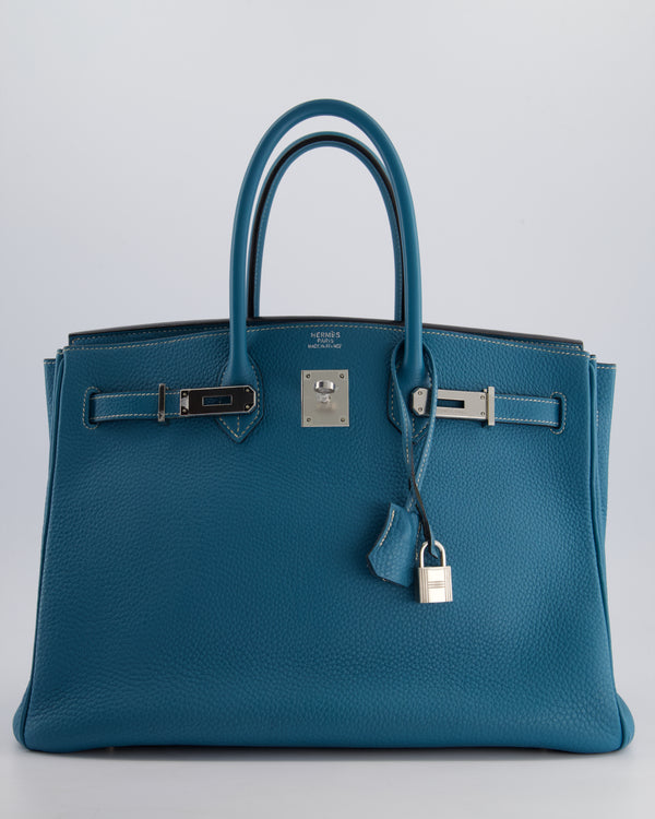 Hermès Birkin 35cm Bag in Blue Jean Togo Leather with Palladium Hardware
