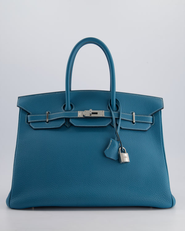 Hermès Birkin 35cm Bag in Blue Jean Togo Leather with Palladium Hardware