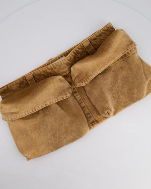 Miu Miu Brown Micro Skirt with Pockets and Logo Details Size IT 40 (UK 8) RRP £890