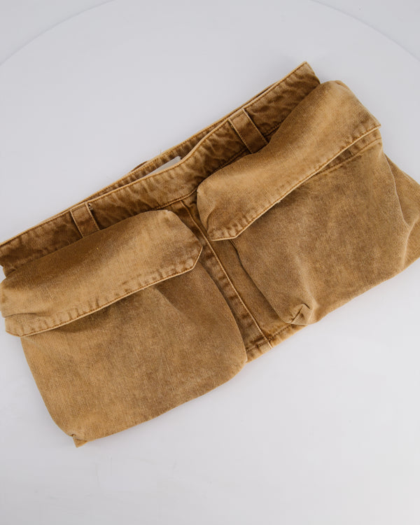 Miu Miu Brown Micro Skirt with Pockets and Logo Details Size IT 40 (UK 8) RRP £890