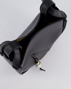 *HOT* Loewe Black Hammock Slice Leather Cross-Body Bag with Gold Hardware & Hamster/Octopus Charms RRP £2,350