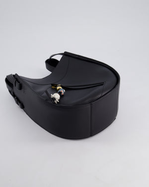 *HOT* Loewe Black Hammock Slice Leather Cross-Body Bag with Gold Hardware & Hamster/Octopus Charms RRP £2,350