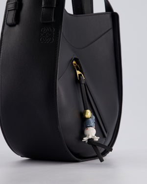 *HOT* Loewe Black Hammock Slice Leather Cross-Body Bag with Gold Hardware & Hamster/Octopus Charms RRP £2,350