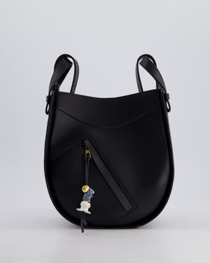 *HOT* Loewe Black Hammock Slice Leather Cross-Body Bag with Gold Hardware & Hamster/Octopus Charms RRP £2,350