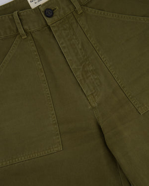 Nili Lotan Green Denim Wide Leg Trousers With Loop Detail Size US 2 (UK 6)
