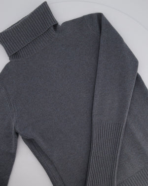 Loro Piana Grey Baby Cashmere Roll-Neck Jumper Size IT 42 (UK 10)