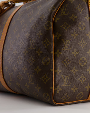 Louis Vuitton Vintage Brown Monogram Canvas Keepall 50 Travel Bag with Gold Hardware and Removable Strap RRP £2,000