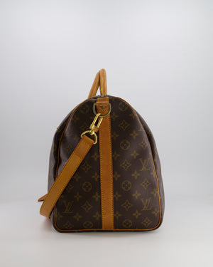 Louis Vuitton Vintage Brown Monogram Canvas Keepall 50 Travel Bag with Gold Hardware and Removable Strap RRP £2,000