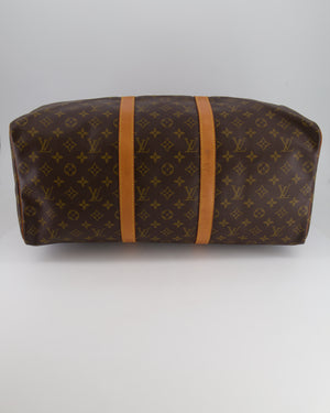 Louis Vuitton Vintage Brown Monogram Canvas Keepall 50 Travel Bag with Gold Hardware RRP £2,000