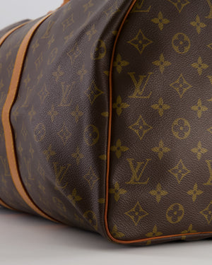 Louis Vuitton Vintage Brown Monogram Canvas Keepall 50 Travel Bag with Gold Hardware RRP £2,000