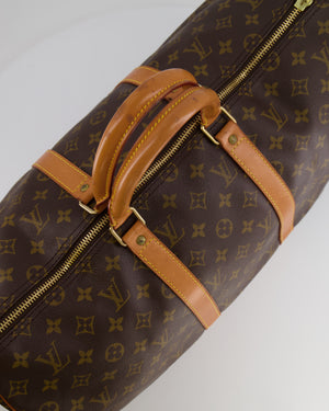 Louis Vuitton Vintage Brown Monogram Canvas Keepall 50 Travel Bag with Gold Hardware RRP £2,000
