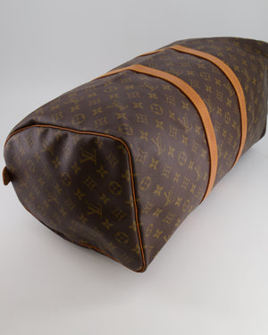 Louis Vuitton Vintage Brown Monogram Canvas Keepall 50 Travel Bag with Gold Hardware RRP £2,000