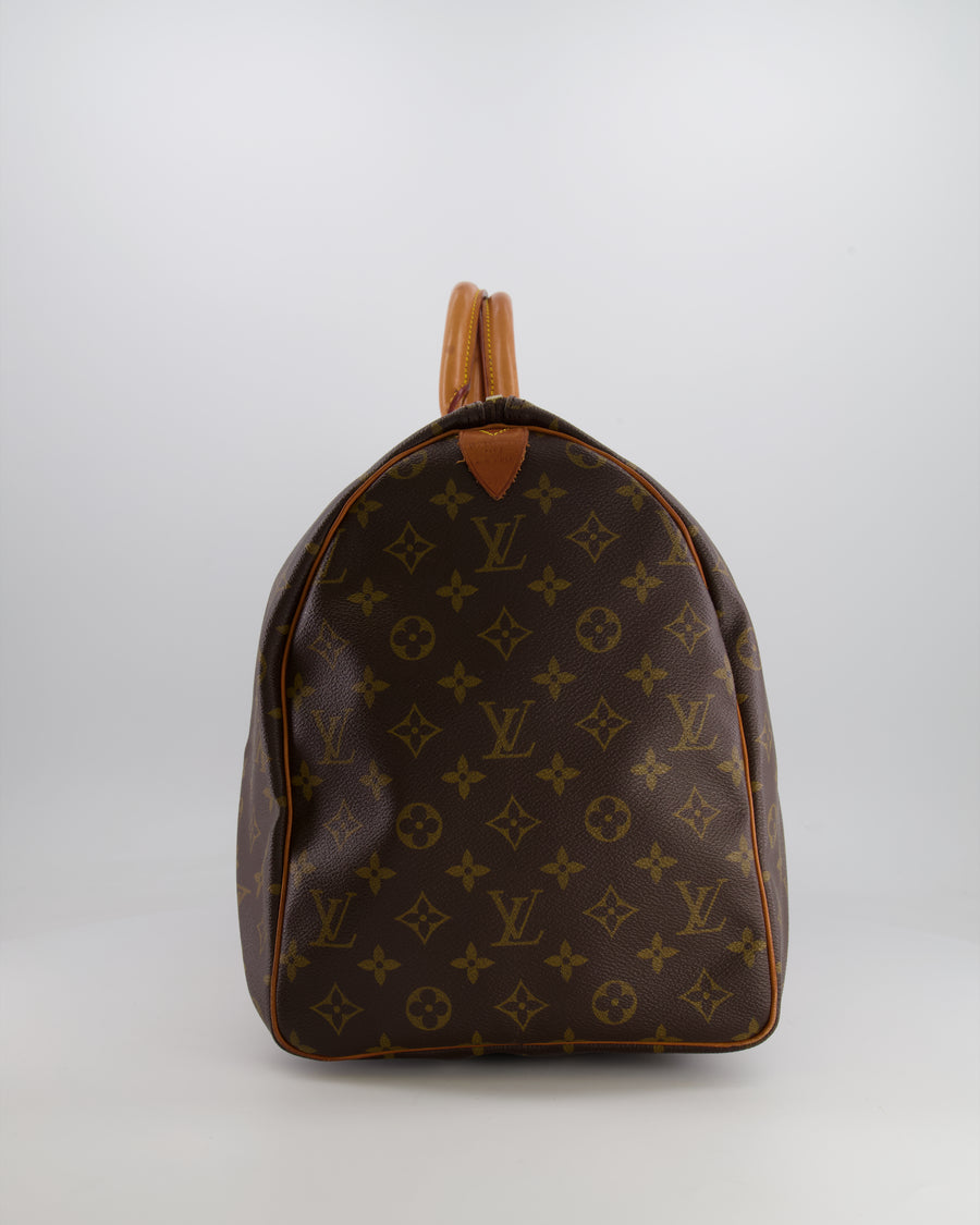 Louis Vuitton Vintage Brown Monogram Canvas Keepall 50 Travel Bag with Gold Hardware RRP £2,000