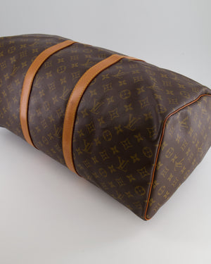 Louis Vuitton Vintage Brown Monogram Canvas Keepall 50 Travel Bag with Gold Hardware RRP £2,000