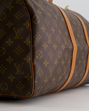 Louis Vuitton Vintage Brown Monogram Canvas Keepall 50 Travel Bag with Gold Hardware RRP £2,000