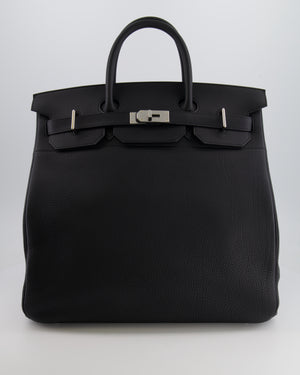 Hermès HAC Bag 40cm in Black Togo Leather With Palladium Hardware