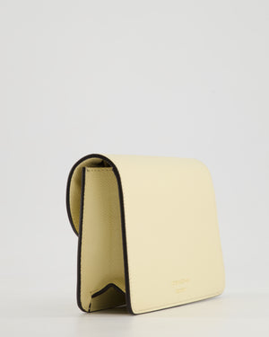 Victoria Beckham Cream Nano Leather B Buckle Cross-Body Bag with Gold Hardware