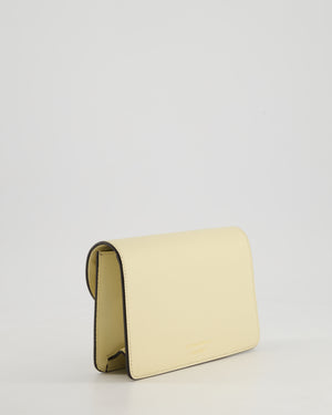 Victoria Beckham Cream Nano Leather B Buckle Cross-Body Bag with Gold Hardware