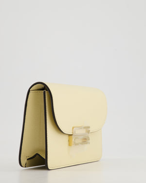 Victoria Beckham Cream Nano Leather B Buckle Cross-Body Bag with Gold Hardware