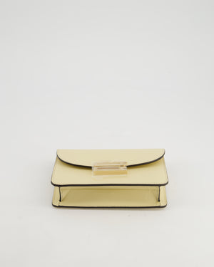 Victoria Beckham Cream Nano Leather B Buckle Cross-Body Bag with Gold Hardware