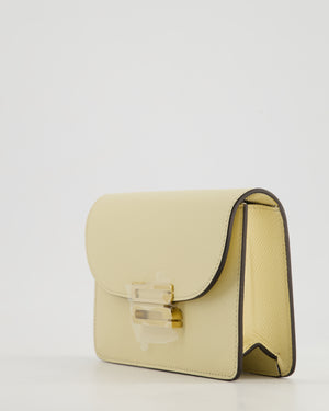 Victoria Beckham Cream Nano Leather B Buckle Cross-Body Bag with Gold Hardware