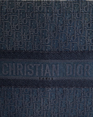 Christian Dior Denim Blue Oblique Canvas Large Book Tote Bag