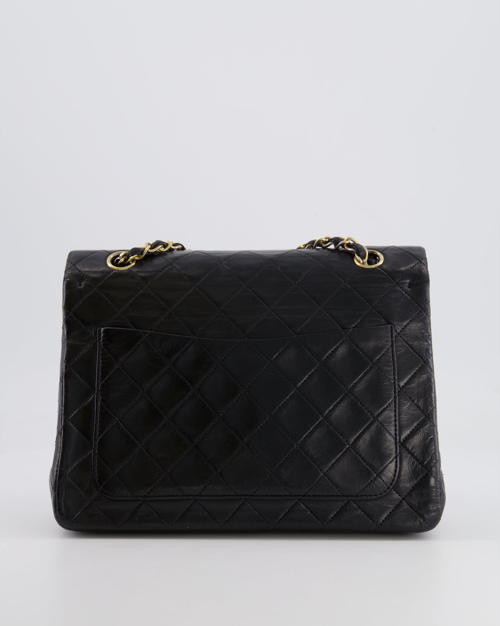 FIRE PRICE* Chanel Black Vintage Medium Double Flap Bag in