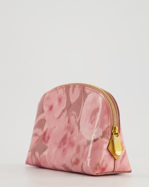 Louis Vuitton PM Cosmetic Pouch in Rose Vernis Monogram Canvas With Gold Hardware