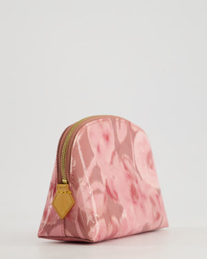 Louis Vuitton PM Cosmetic Pouch in Rose Vernis Monogram Canvas With Gold Hardware