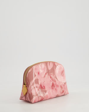 Louis Vuitton PM Cosmetic Pouch in Rose Vernis Monogram Canvas With Gold Hardware