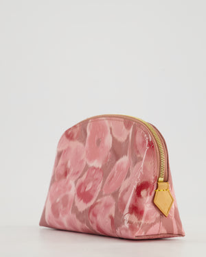 Louis Vuitton PM Cosmetic Pouch in Rose Vernis Monogram Canvas With Gold Hardware