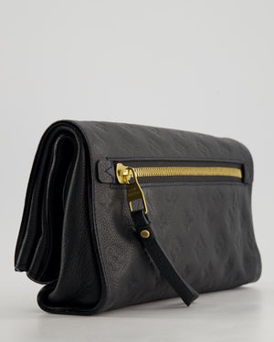 Louis Vuitton Navy Petillante Clutch Bag with Empreinte Leather and Gold Hardware