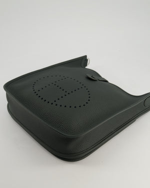 *HOT* Hermès Evelyne III 29cm Bag in Vert Mangrove Clemence Leather with Palladium Hardware
