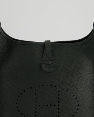 *HOT* Hermès Evelyne III 29cm Bag in Vert Mangrove Clemence Leather with Palladium Hardware