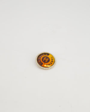 Chanel 'LA PAUSA' 2019 Orange Brooch with Crystal Detail