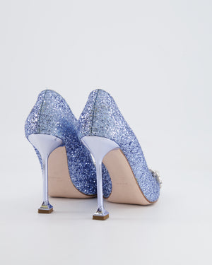 Miu Miu Lilac Sequin and Crystal-Embellished Pumps Size EU 37 RRP £950