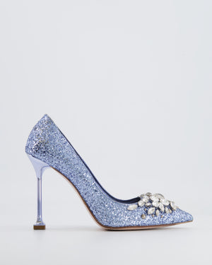 Miu Miu Lilac Sequin and Crystal-Embellished Pumps Size EU 37 RRP £950