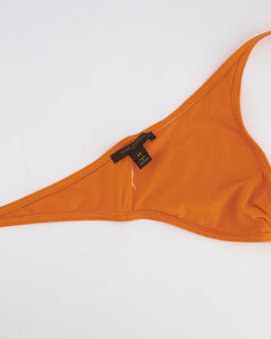 Louis Vuitton Orange Two-Piece Bikini Set with Floral Details Size FR 40/44 (UK 12/16)