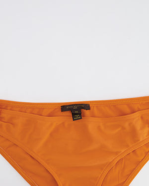 Louis Vuitton Orange Two-Piece Bikini Set with Floral Details Size FR 40/44 (UK 12/16)