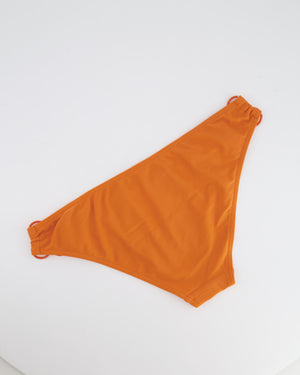 Louis Vuitton Orange Two-Piece Bikini Set with Floral Details Size FR 40/44 (UK 12/16)