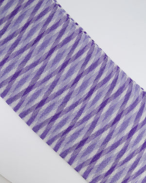 Missoni Purple and White Striped Metallic Scarf RRP £260